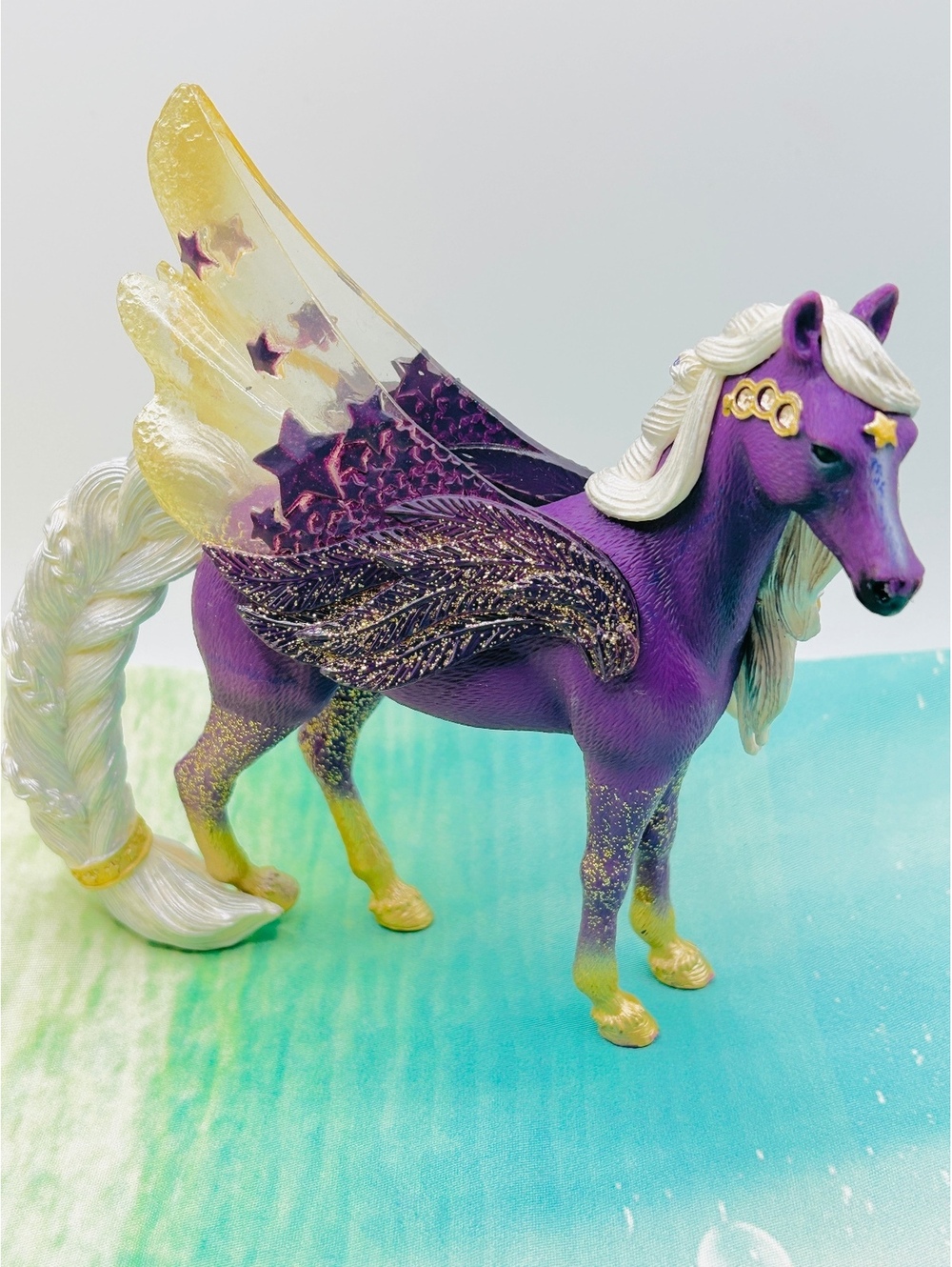 Schleich Bayala Star Pegasus Mare Purple Winged Horse Figure 70579 Retired Loose